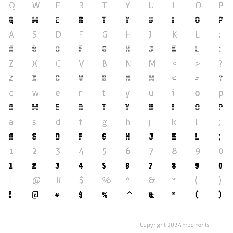 Character Map of a_MachinaOrtoMr Regular