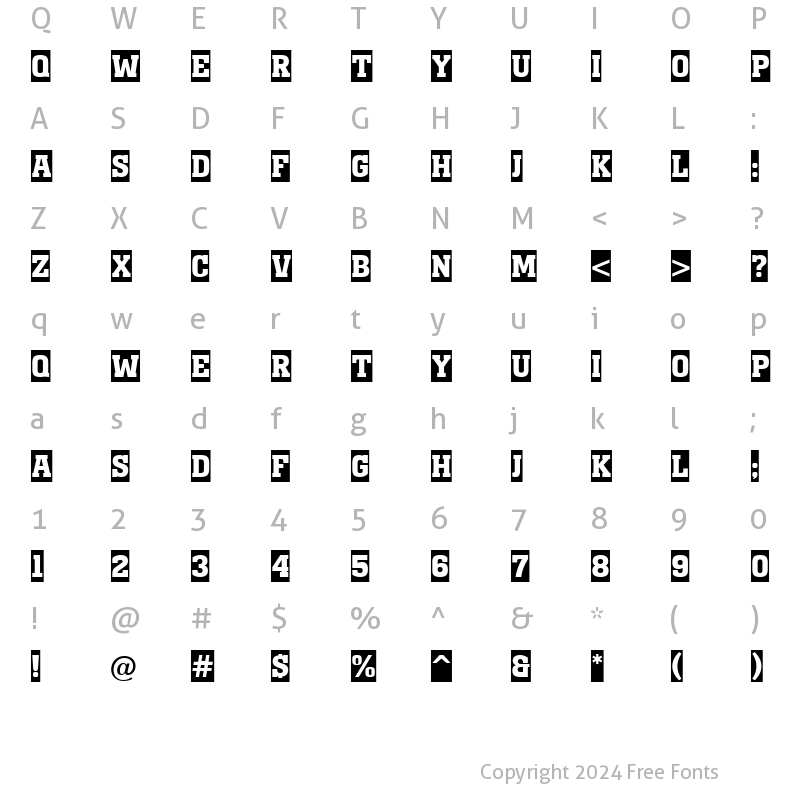 Character Map of a_MonumentoTitulCm Bold