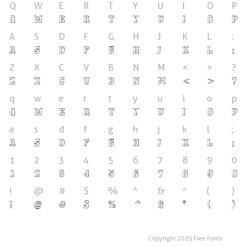 Character Map of a_MonumentoTitulSh Bold