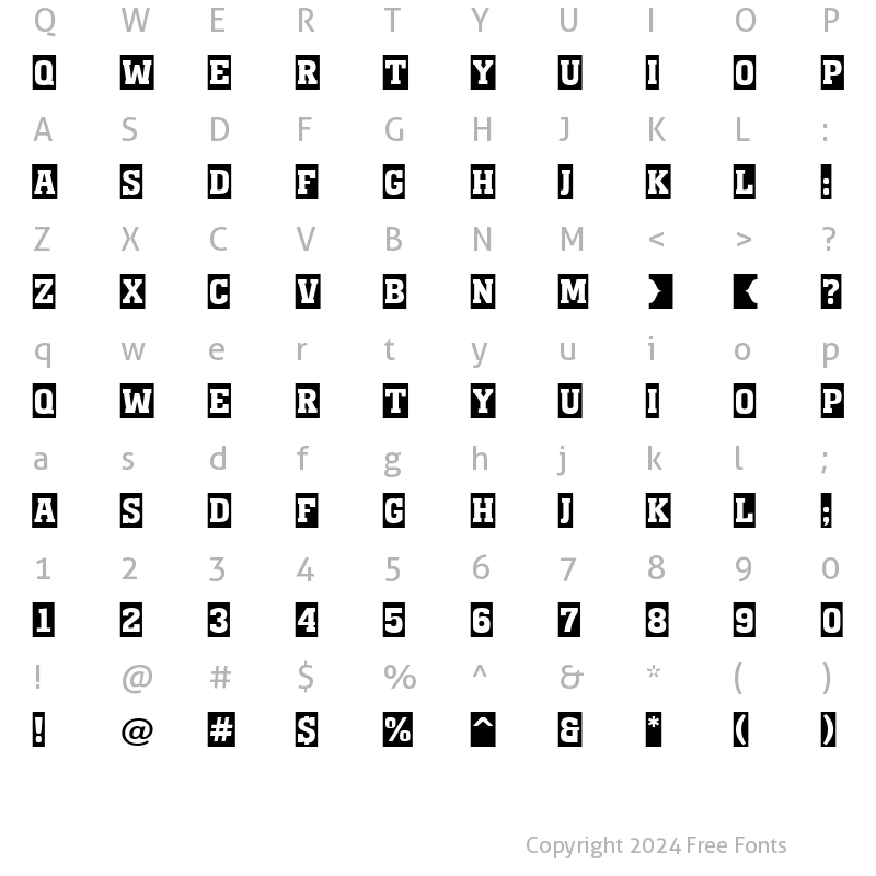 Character Map of a_MonumentoTitulSl Normal