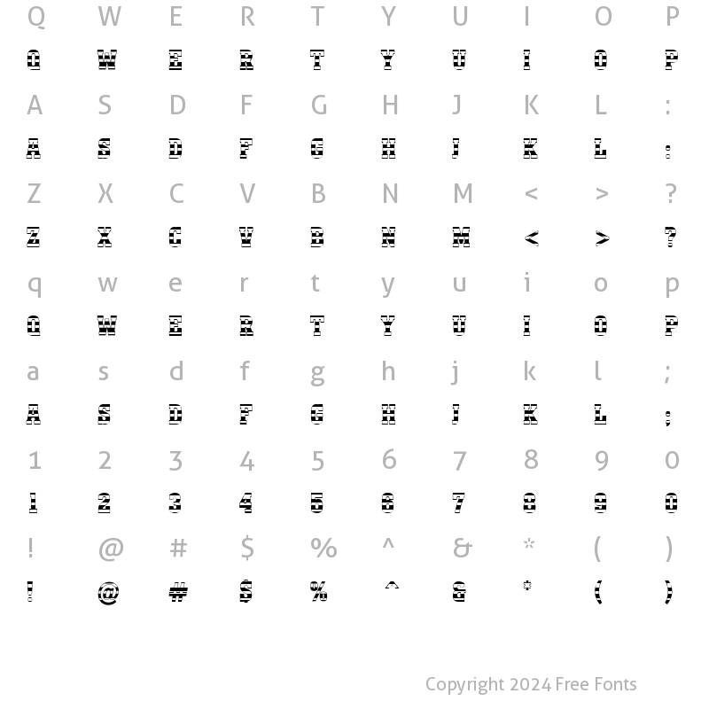 Character Map of a_MonumentoTitulStrNr Regular