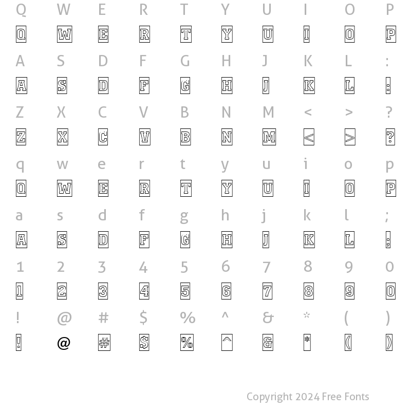 Character Map of a_MonumentoTtlCmOtl Regular