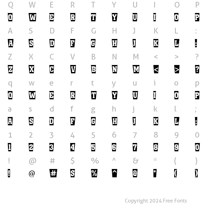 Character Map of a_MonumentoTtlNrCmSw Bold