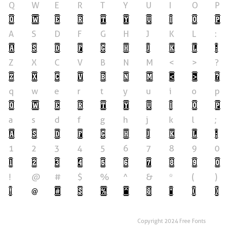 Character Map of a_MonumentoTtlNrDcCm Normal