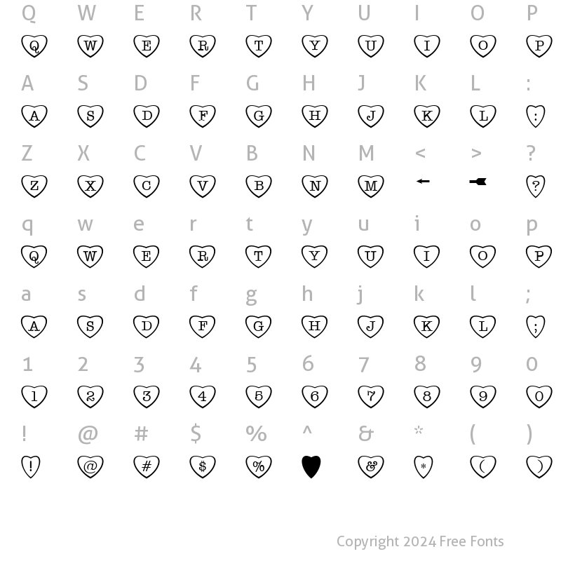 Character Map of a_OldTyperCmDcFnt1 Normal