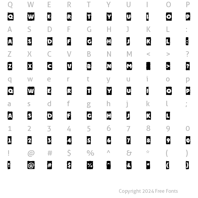 Character Map of a_PlakatCmBrk Regular