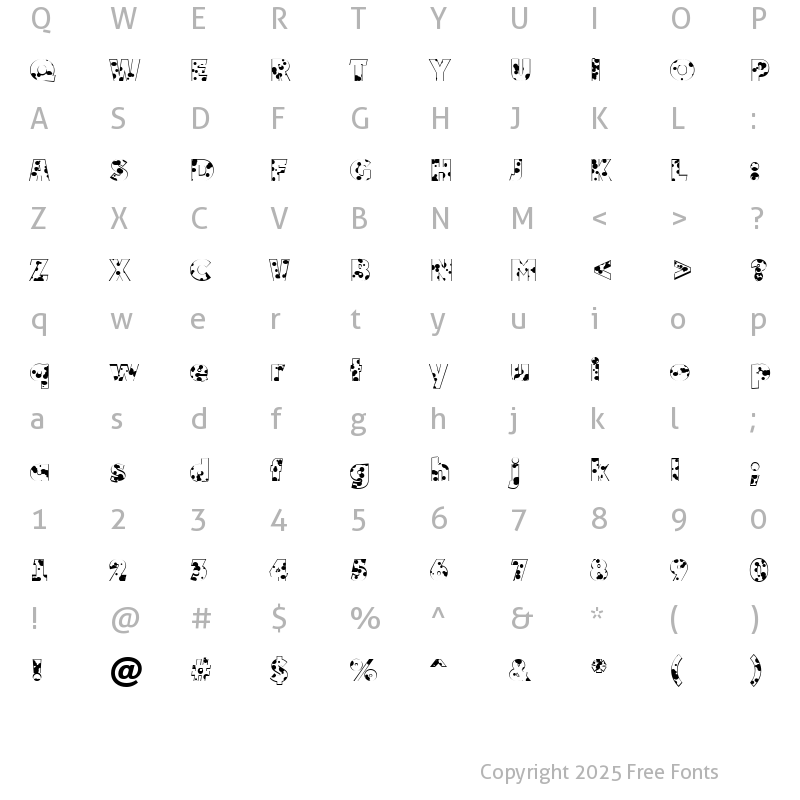 Character Map of a_PlakatInkbl ExtraBold