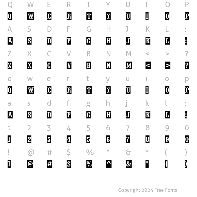 Character Map of a_PresentumCmNr Regular