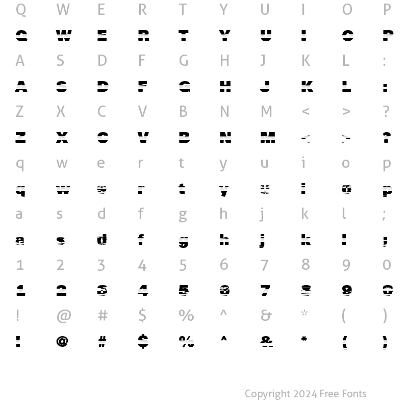 Character Map of a_ReportSansCmbStr Regular