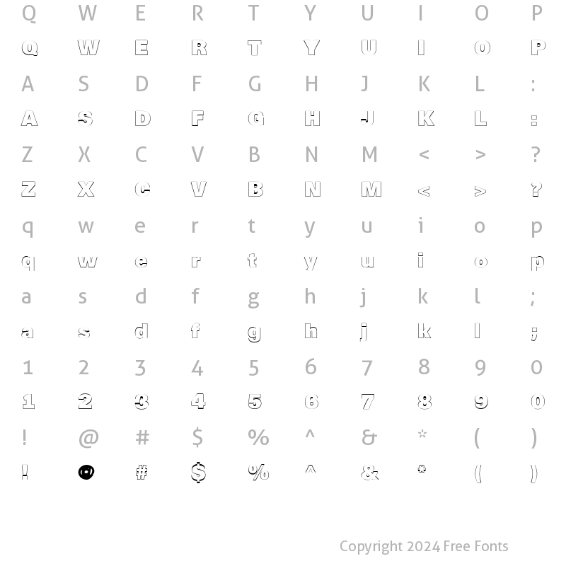 Character Map of a_ReportSansOtl Regular