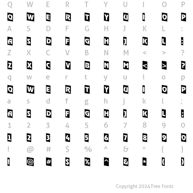 Character Map of a_RewinderTitulCmDn Regular