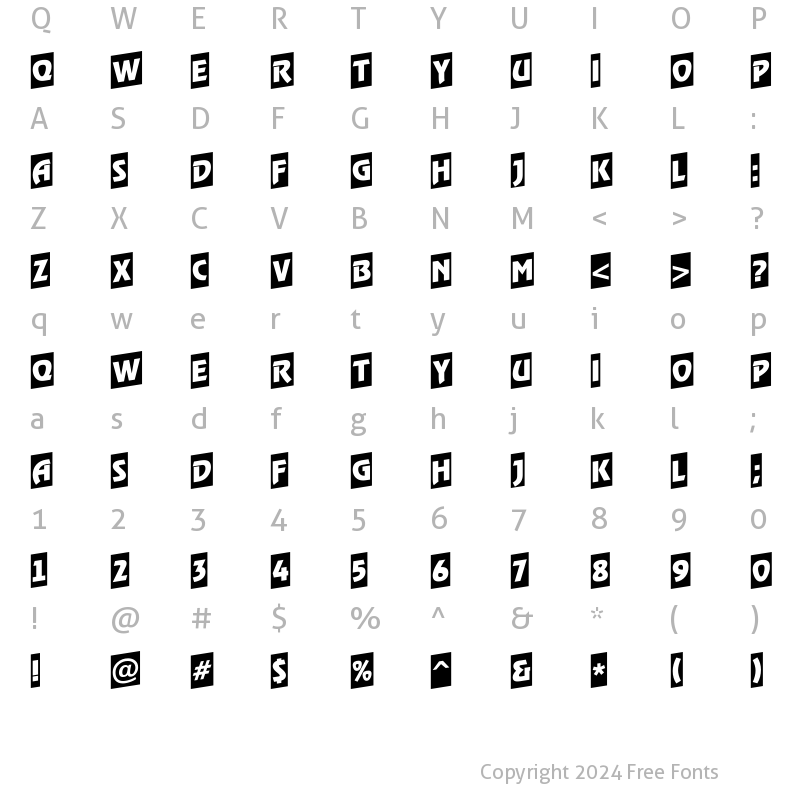 Character Map of a_RewinderTitulCmUp Regular