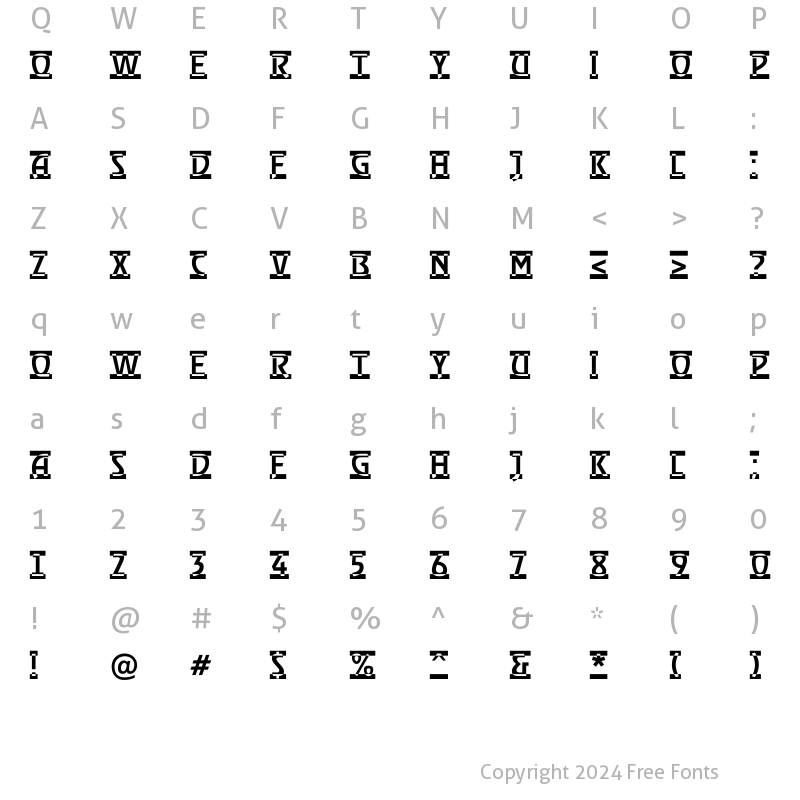 Character Map of a_RewinderTitulRwD Regular