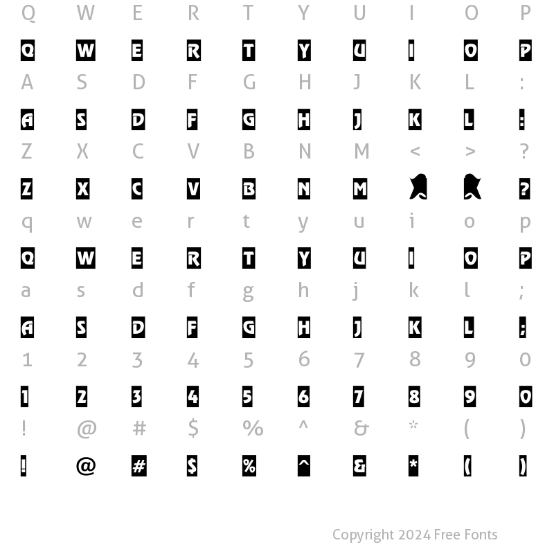 Character Map of a_RewinderTitulSlg Regular