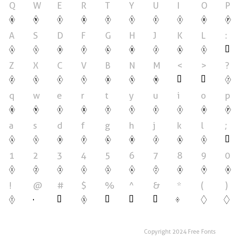 Character Map of a_RombyOtl Regular