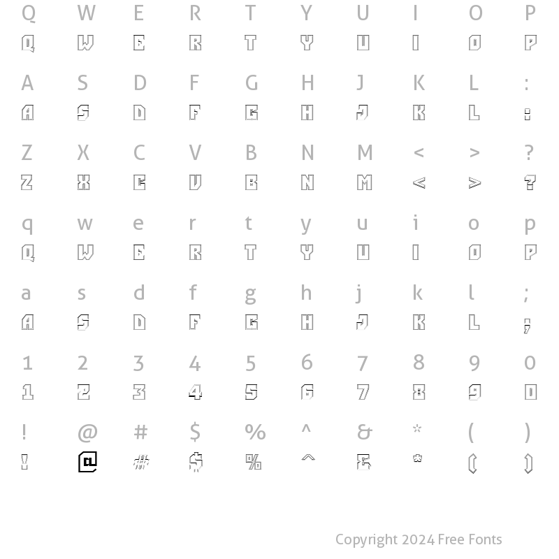 Character Map of a_Simpler2Otl Bold