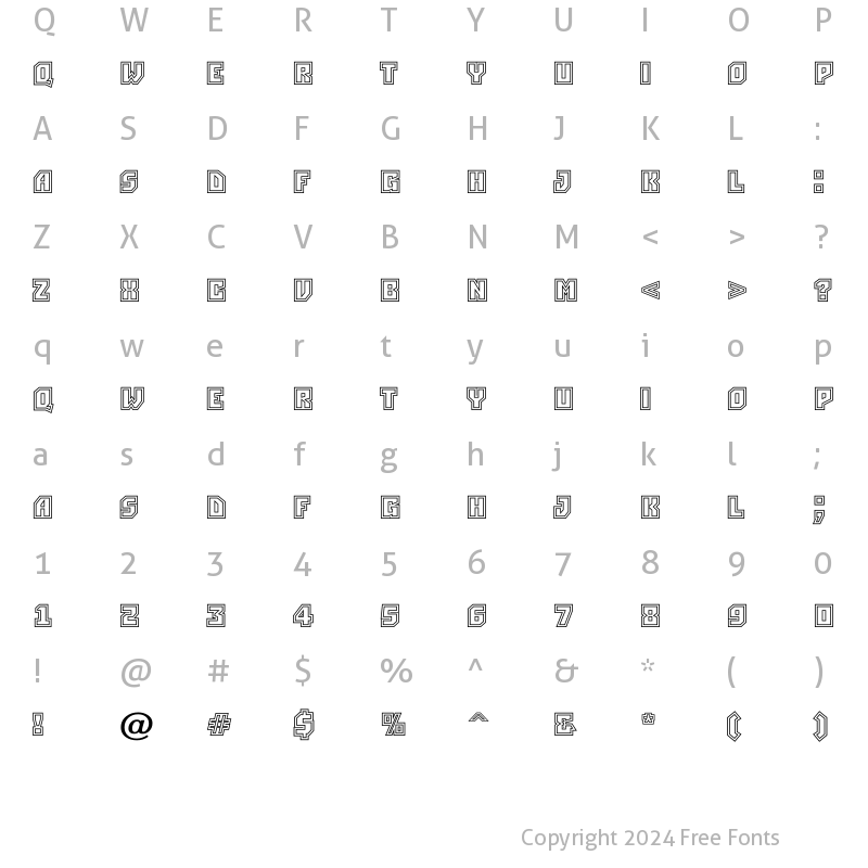 Character Map of a_Simpler2Otl Regular