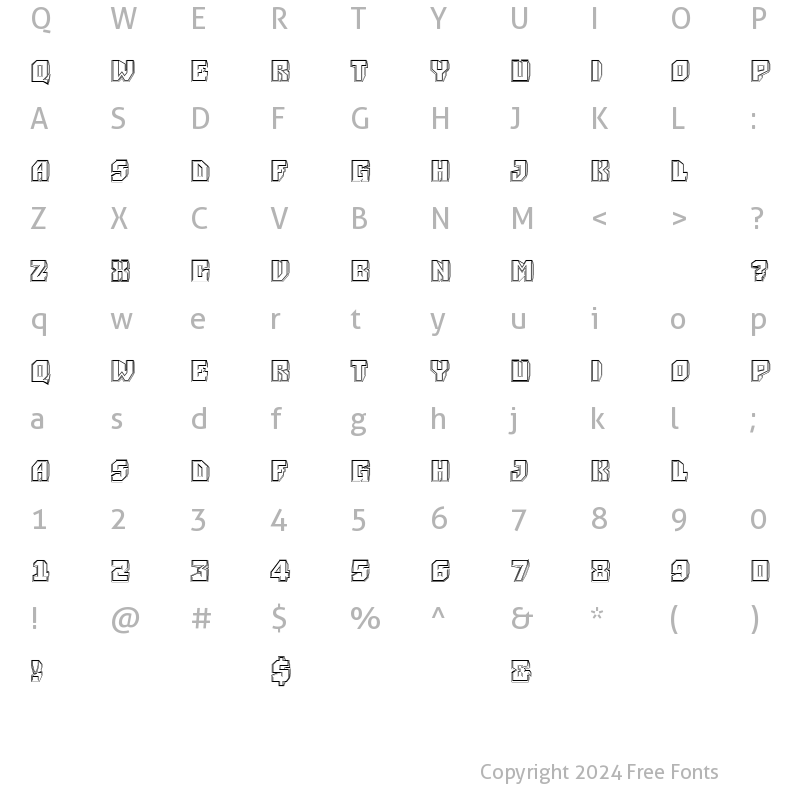 Character Map of a_Simpler3DGrv Regular