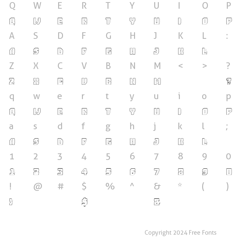 Character Map of a_Simpler3DHlw Regular