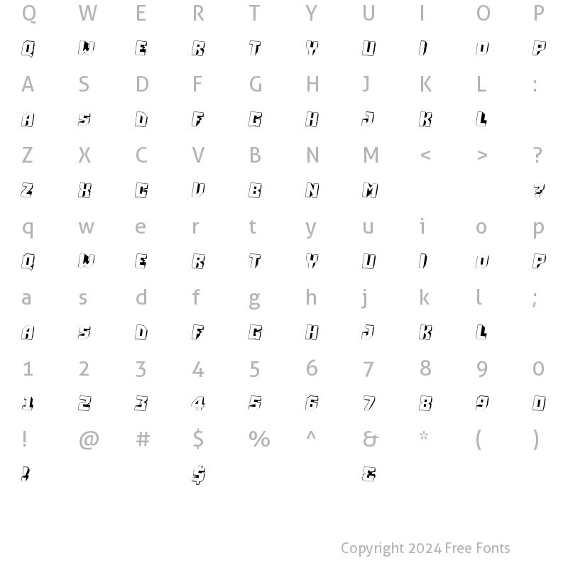 Character Map of a_Simpler3DTw Regular