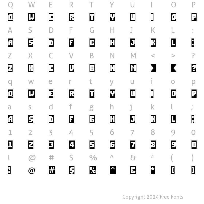 Character Map of a_SimplerCm Demi