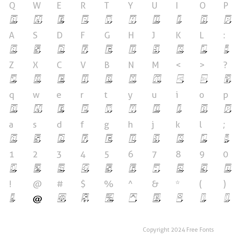 Character Map of a_SimplerCm3DSh Demi