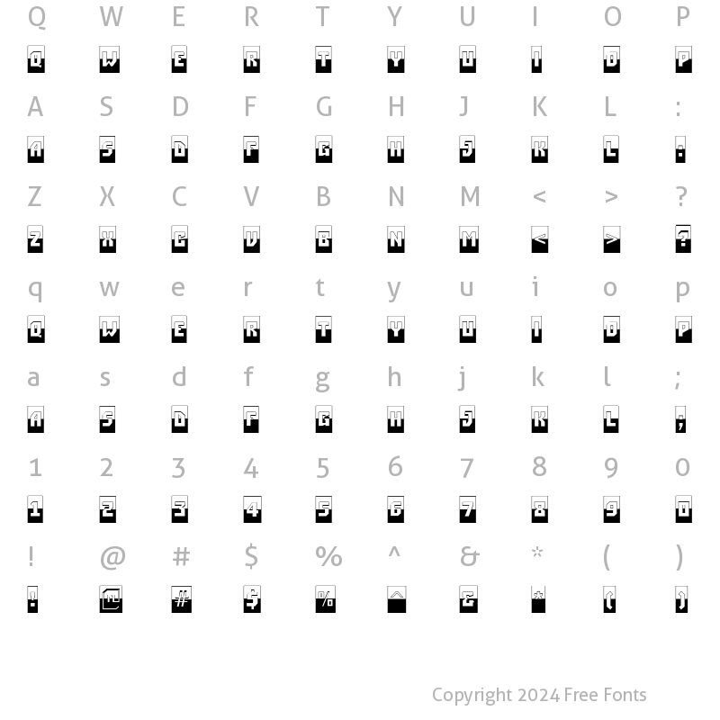 Character Map of a_SimplerCmB&W Bold