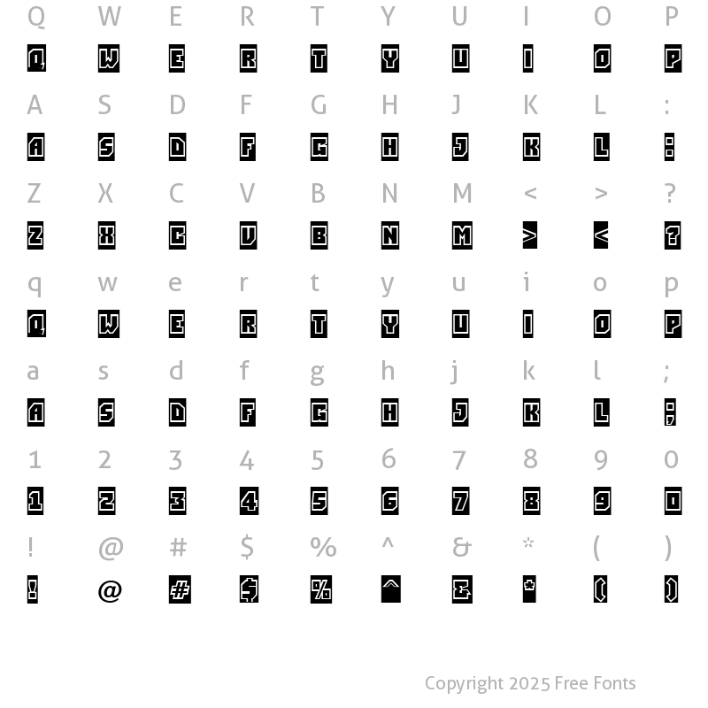 Character Map of a_SimplerGrCm Regular