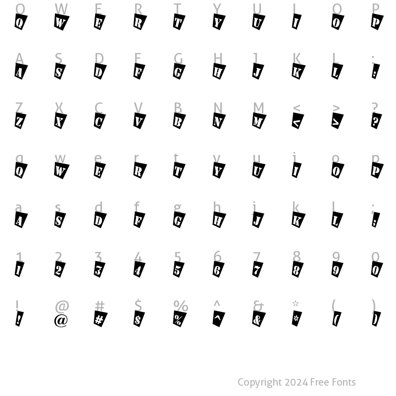 Character Map of a_StamperCmTw Regular