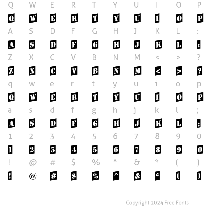 Character Map of a_StamperCmUp Regular