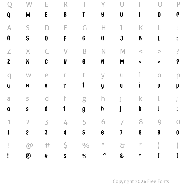 Character Map of a_TechnicsBrl DemiBold