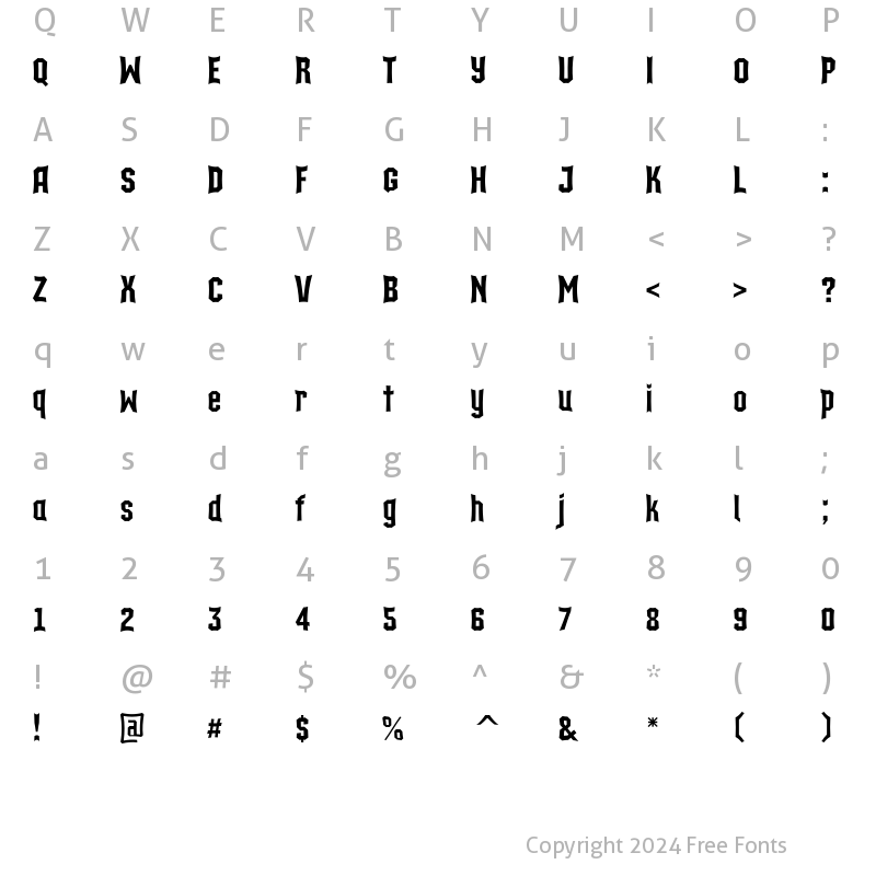 Character Map of a_TechnicsCnc DemiBold