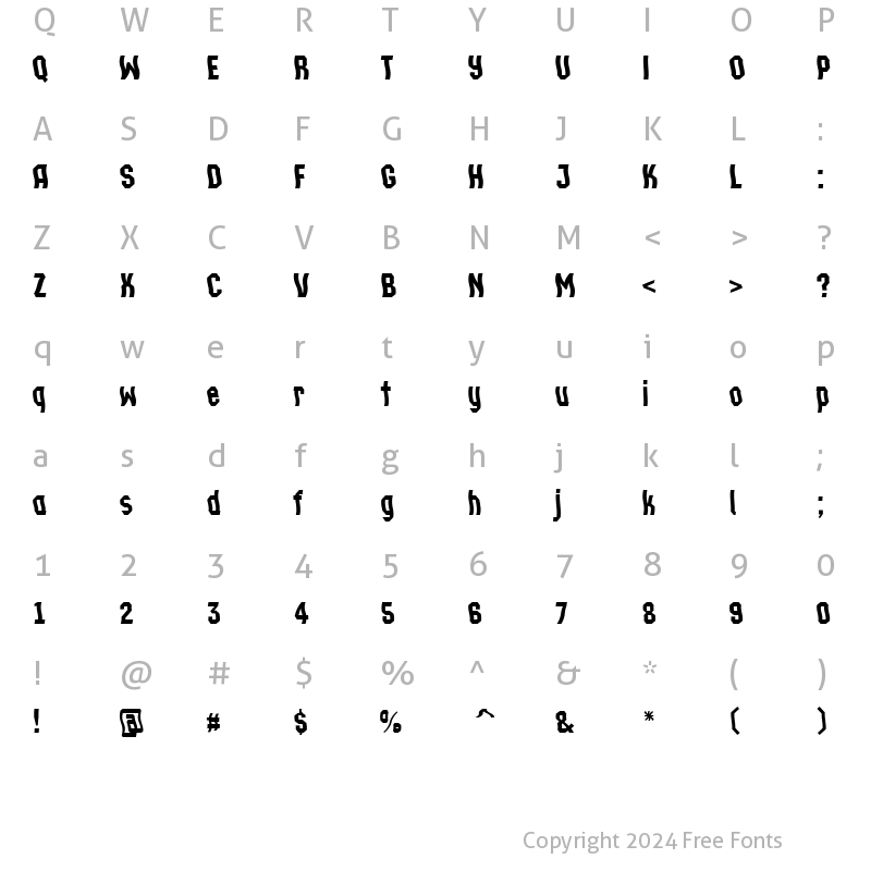 Character Map of a_TechnicsWv DemiBold