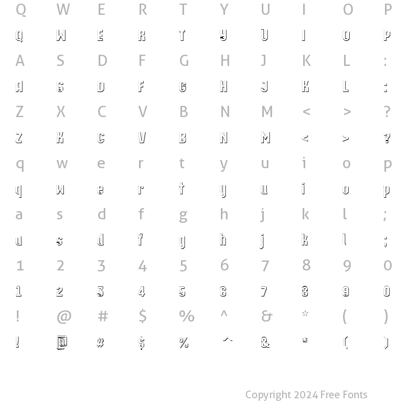 Character Map of a_Technocrat3Dxtr Regular