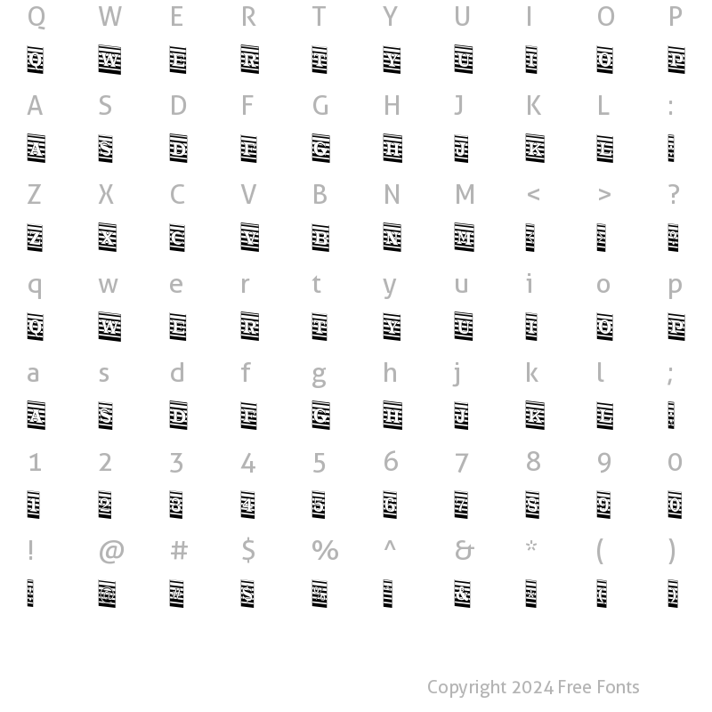 Character Map of a_TrianglerCmMrDn Regular