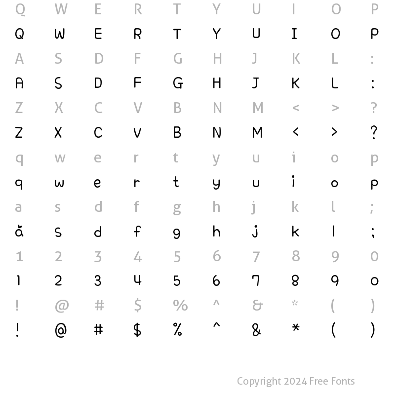 Character Map of abo2sadam Regular