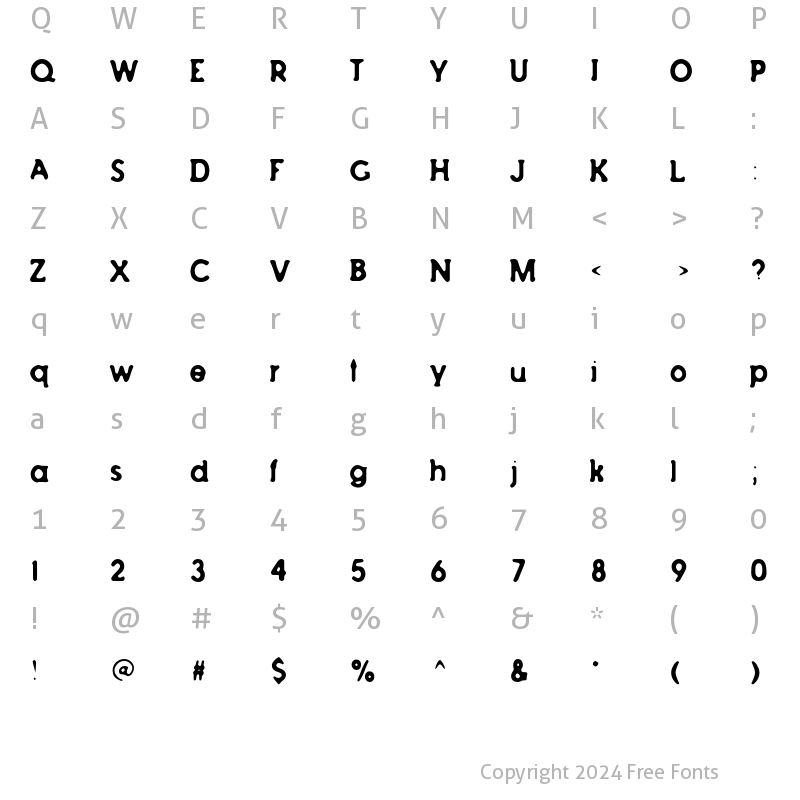 Character Map of AchillesBlur Regular