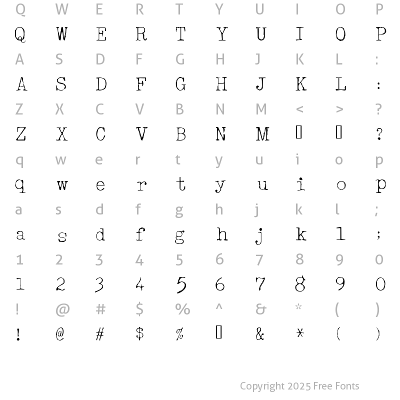 Character Map of Acoustic Light Regular