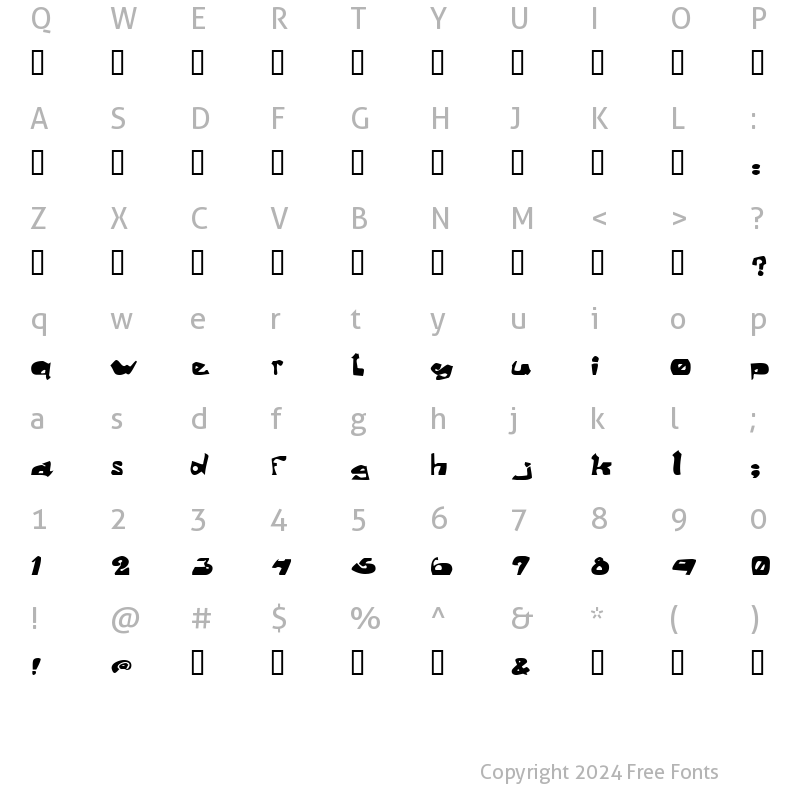 Character Map of Activate Oddtype