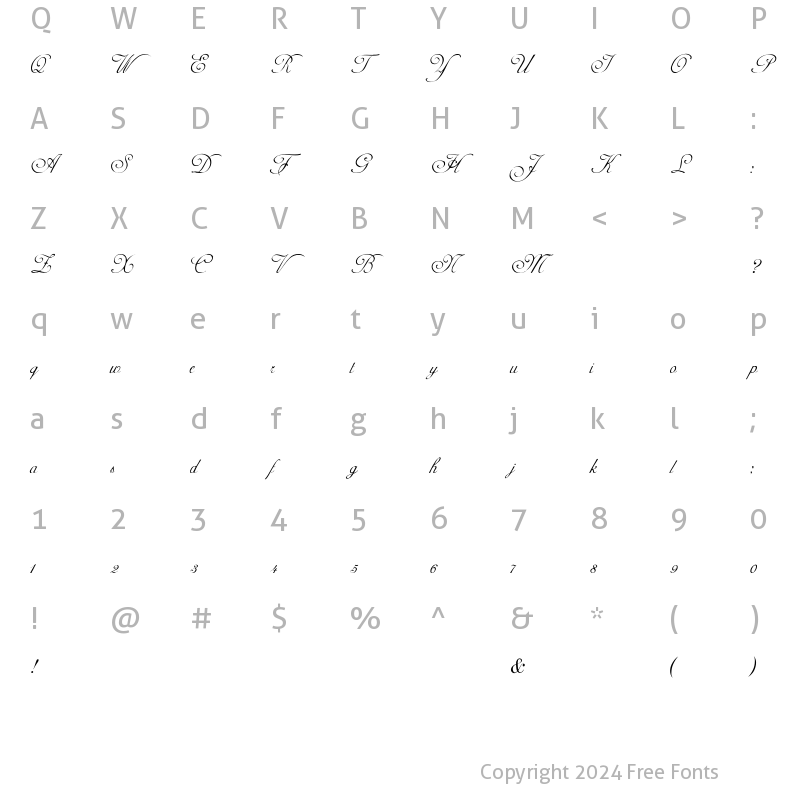 Character Map of AdineKirnberg-Script Regular