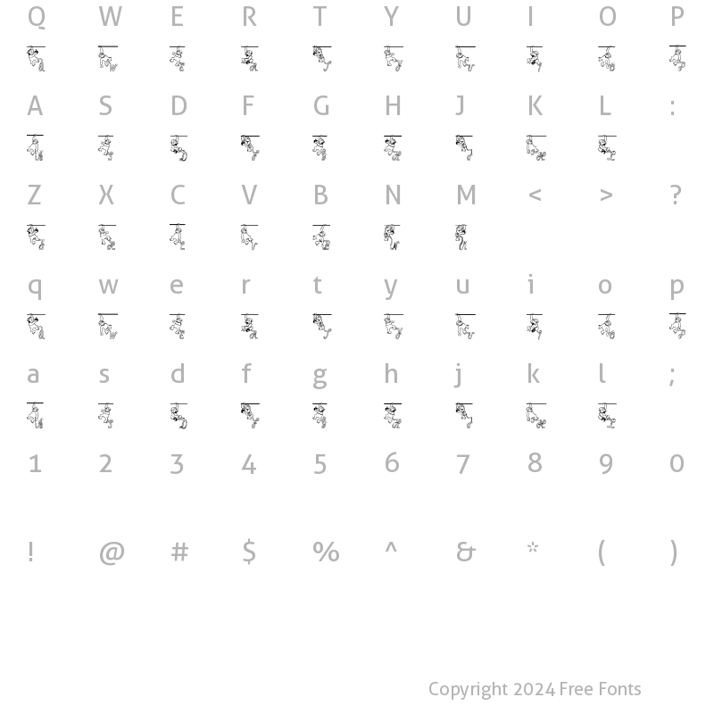 Character Map of Affenschaukel Regular