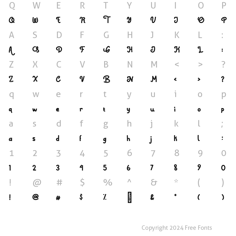 Character Map of After Smile Line