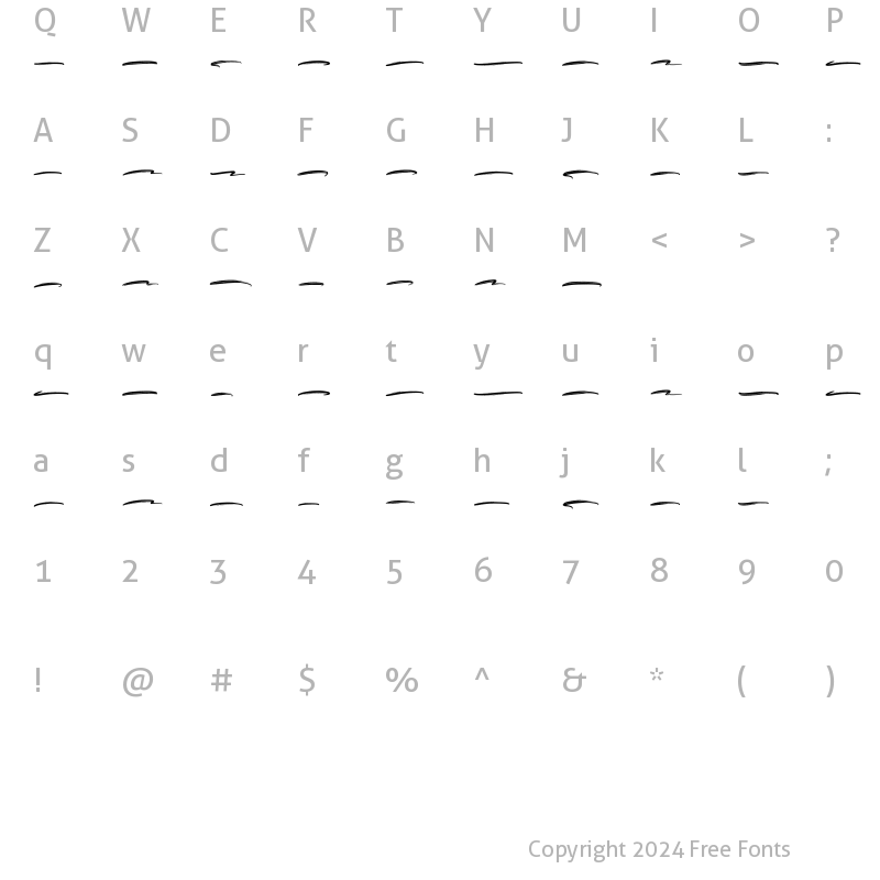 Character Map of Aftercoma Swash Regular