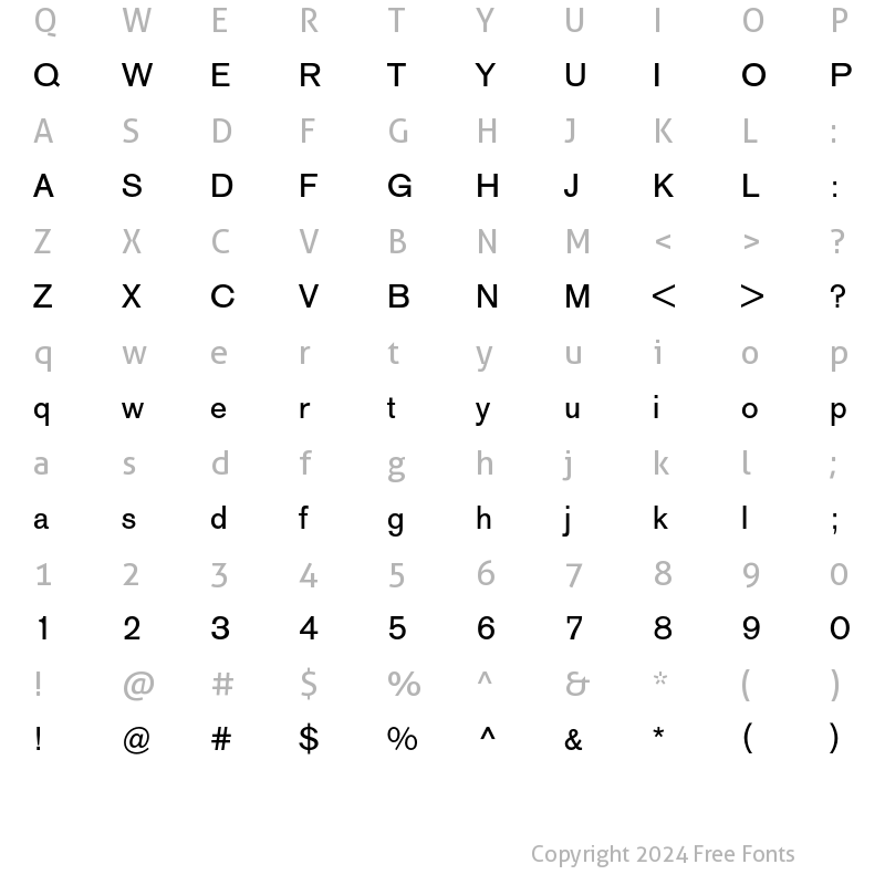 Character Map of AG Old Face Regular