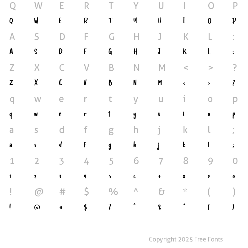 Character Map of Agabil Regular