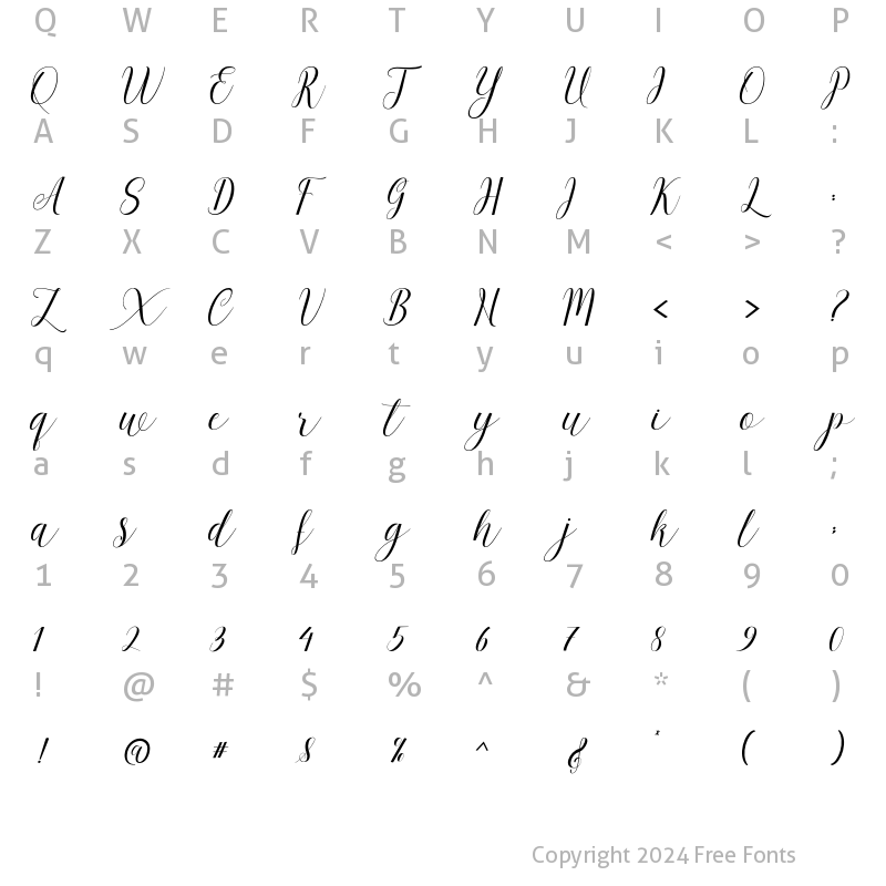 Character Map of Agency Script Regular