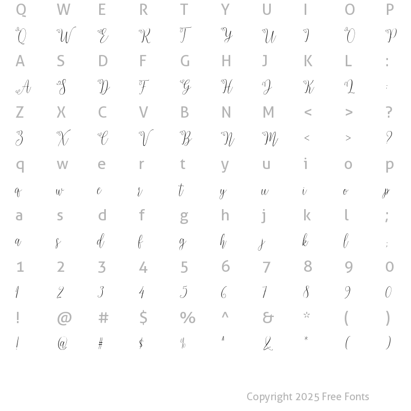 Character Map of Agestin Regular