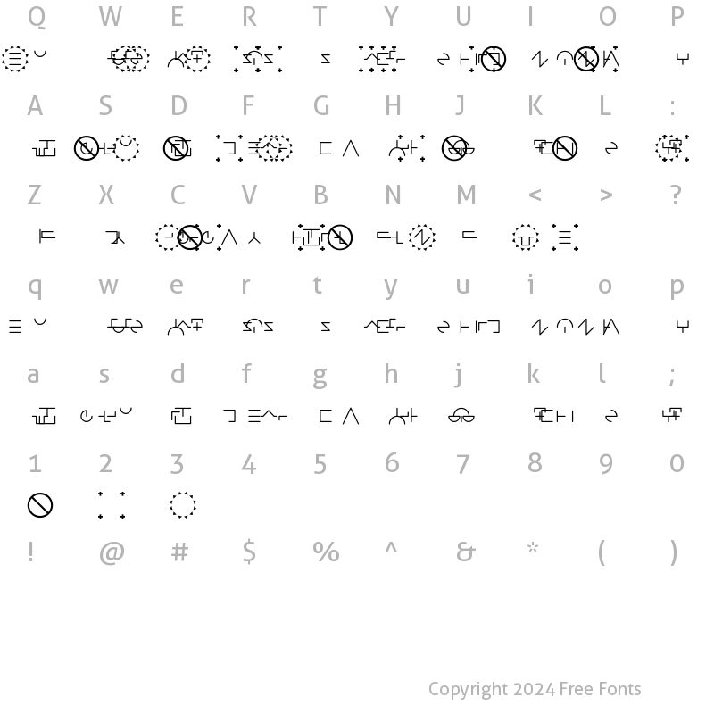 Character Map of Agitprop Regular