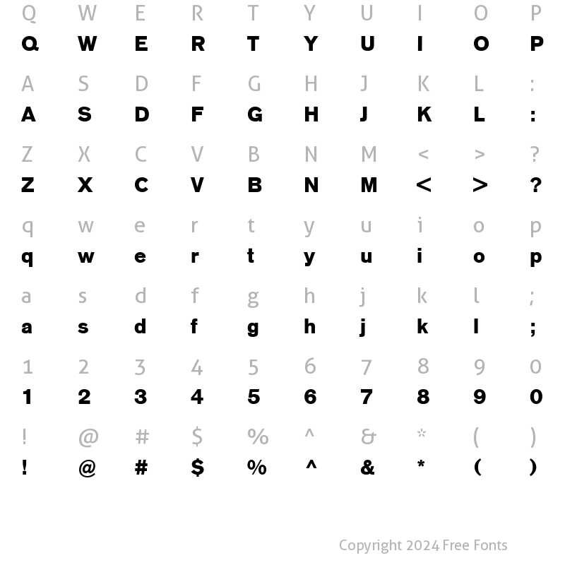 Character Map of AGOldFace Bold