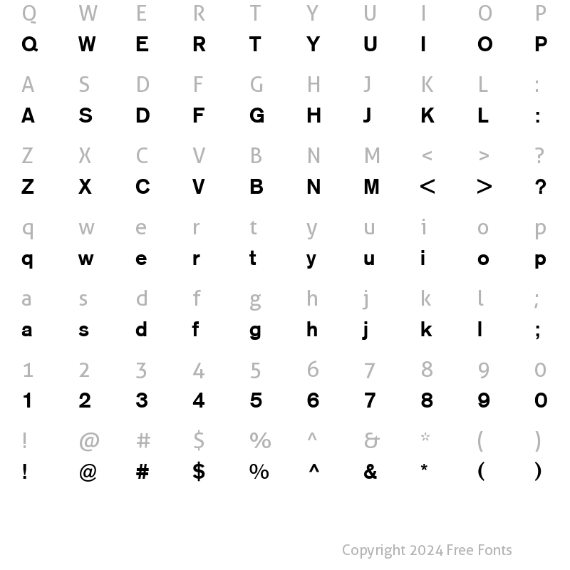 Character Map of AGOldFace-Medium Medium